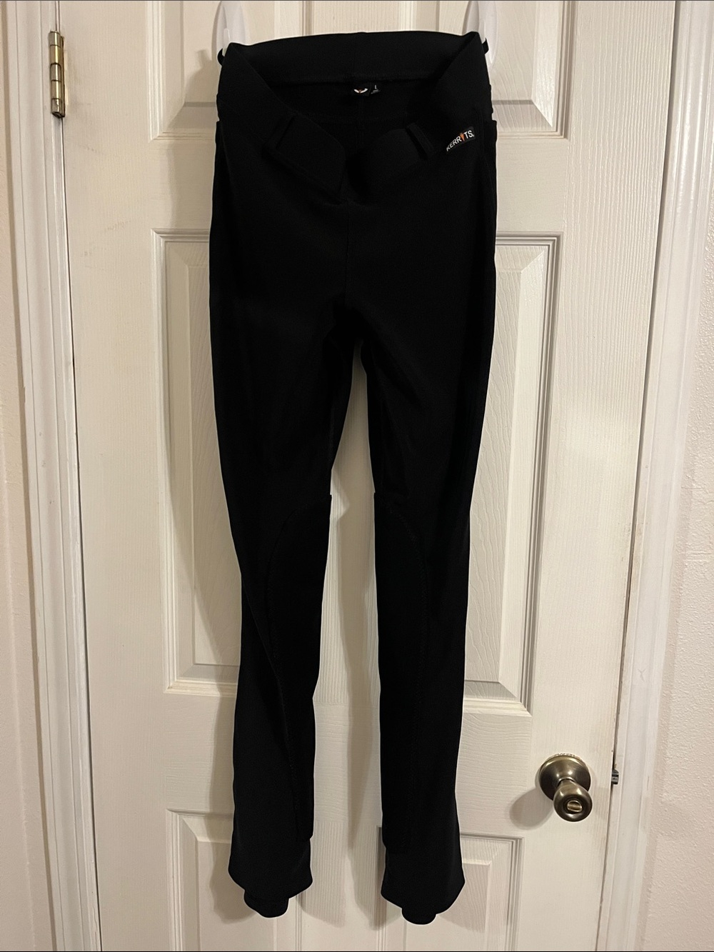 Kerrits Classic Black Riding Boot Cut Tights with Grip Panels